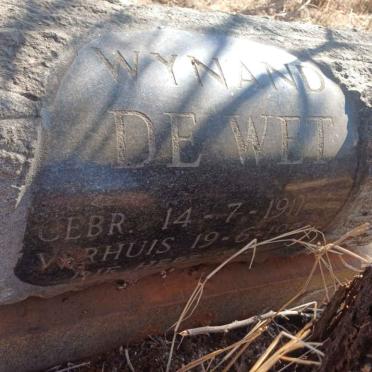 WET Wynand, de 1911-19??