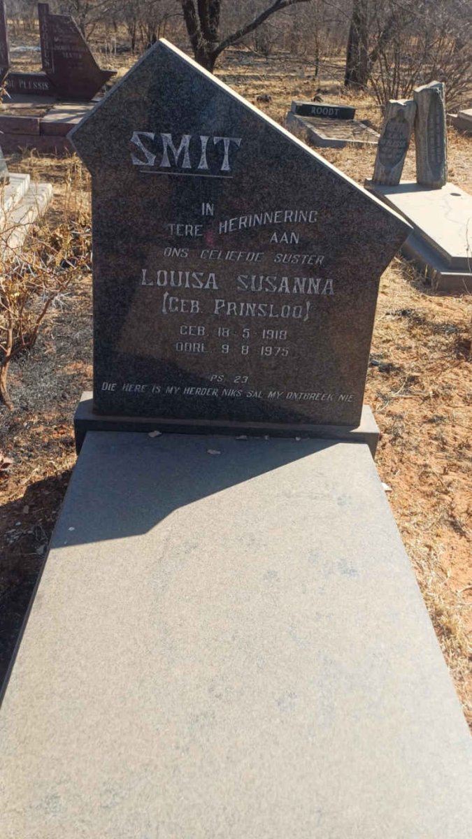 SMIT Louisa Susanna nee PRINSLOO 1918-1973