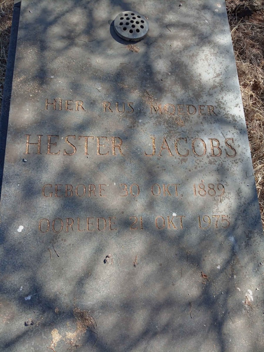 JACOBS Hester 1889-1975