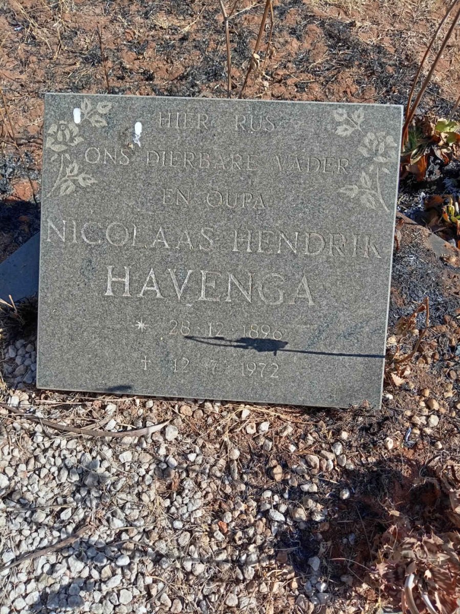 HAVENGA Nicolaas Hendrik 1896-1972