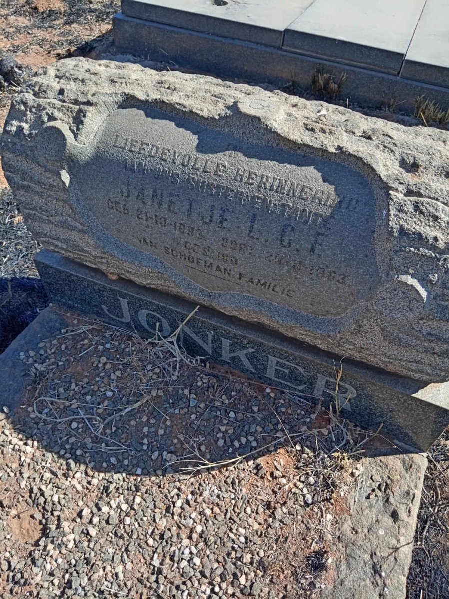 JONKER Janetje L.C.F 1893-1963