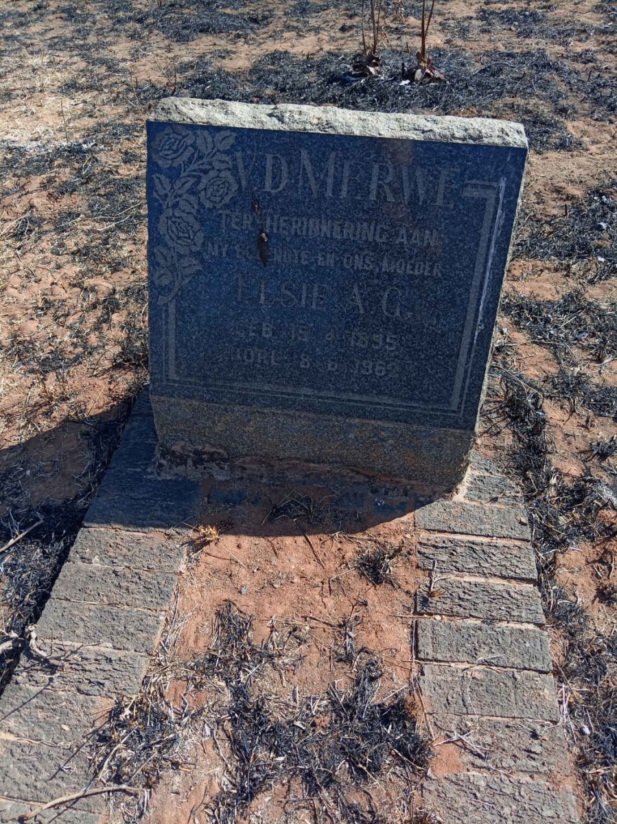 MERWE Elsie A.G., van der 1895-1962