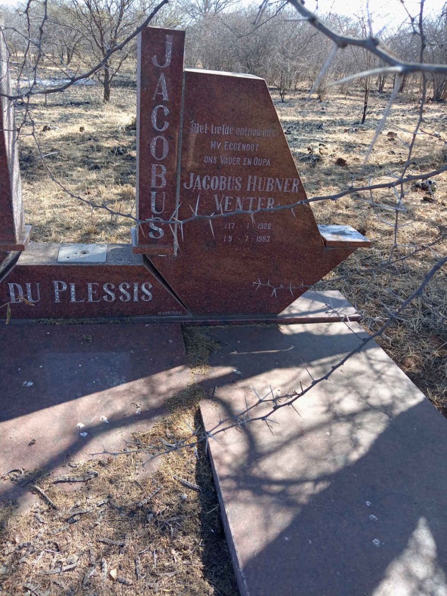 PLESSIS Jacobus Hubner Venter, du 1926-1983