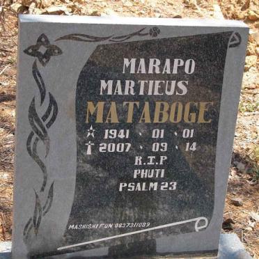 MATABOGE Marapo Martieus 1941-2007