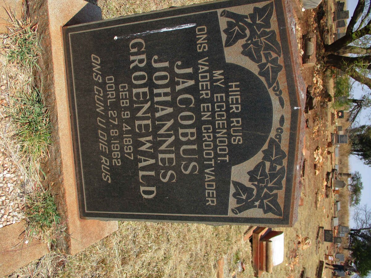 GROENEWALD Jacobus Johannes 1897-1962 