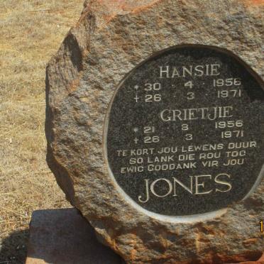 JONES Hansie 1956-1971 &amp; Grietjie 1956-1971