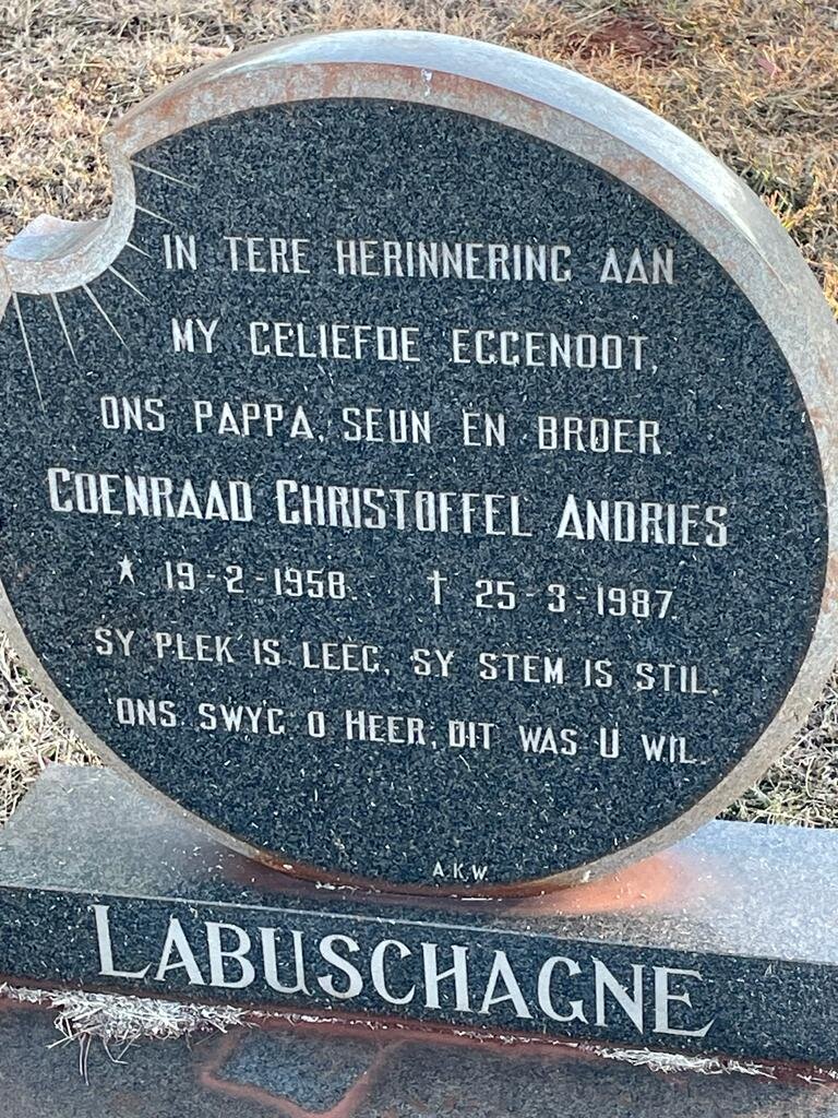 LABUSCHAGNE Coenraad Christoffel Andries 1958-1987