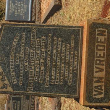 VREDEN Hendrik Petrus Johannes, van 1880-1938