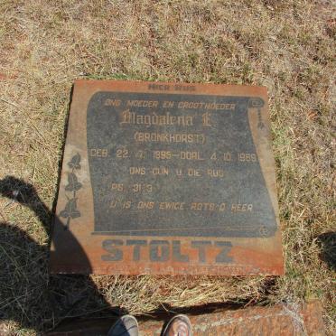 STOLTZ Magdalena E. nee BRONKHORST 1895-1969 