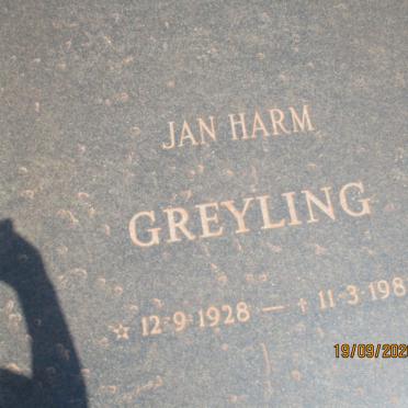 GREYLING Jan Harm 1928-1981