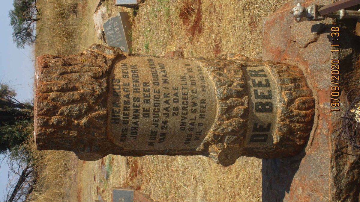 BEER Johannes Hendrik, de -1939
