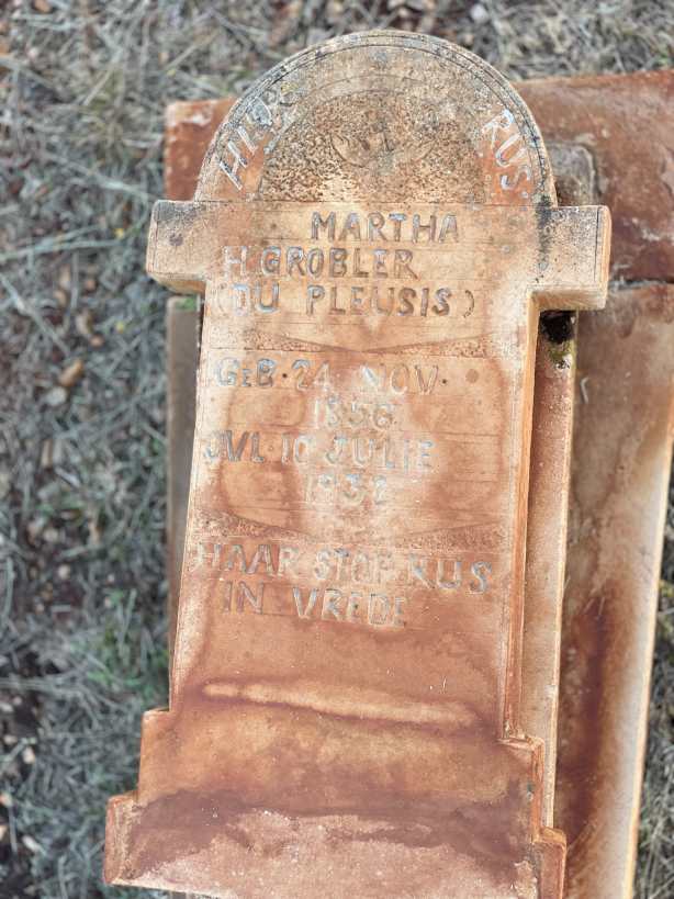 GROBLER Martha H. nee DU PLESSIS 1856-1932