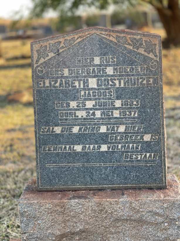 OOSTHUIZEN Elizabeth nee JACOBS 1883-1937
