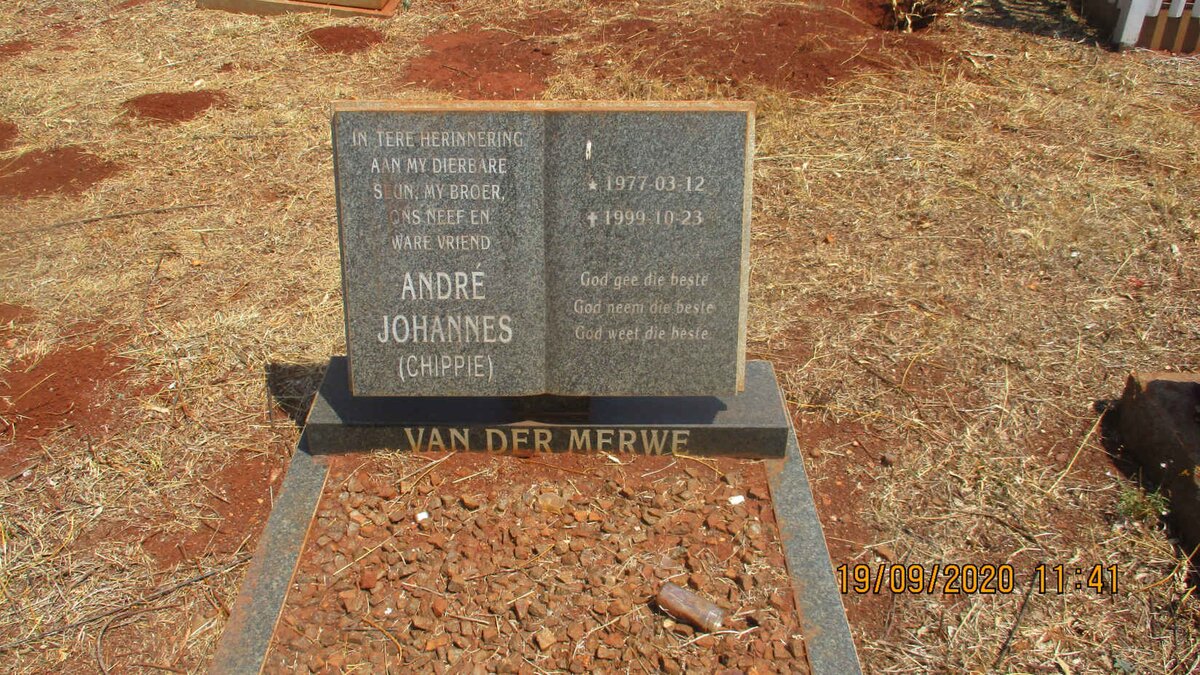 MERWE Andre Johannes, van der 1977-1999