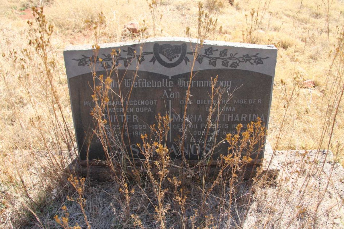 SOFIANOS Pieter 1869-1960 &amp; Maria Catharina DU PLESSIS 18??-1974