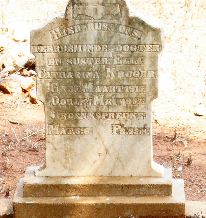 KRUGER Ella Catharina 1915-1937