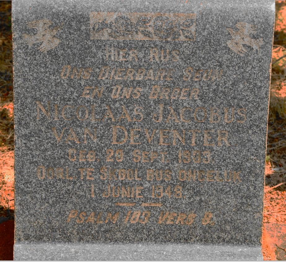 DEVENTER Nicolaas Jacobus, van 1933-1948