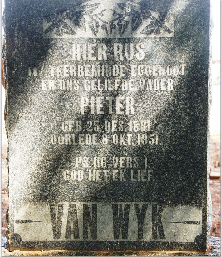 WYK Pieter, van 1891-1951