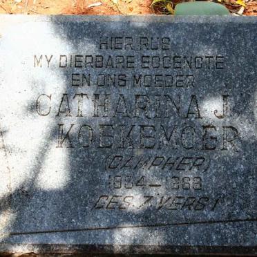 KOEKEMOER Catharina Johanna nee CAMPHER 1834-1968