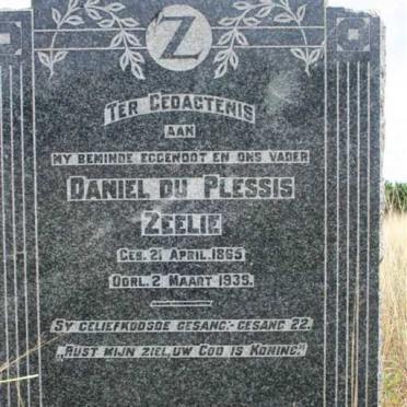 ZEELIE Daniel du Plessis 1865-1935