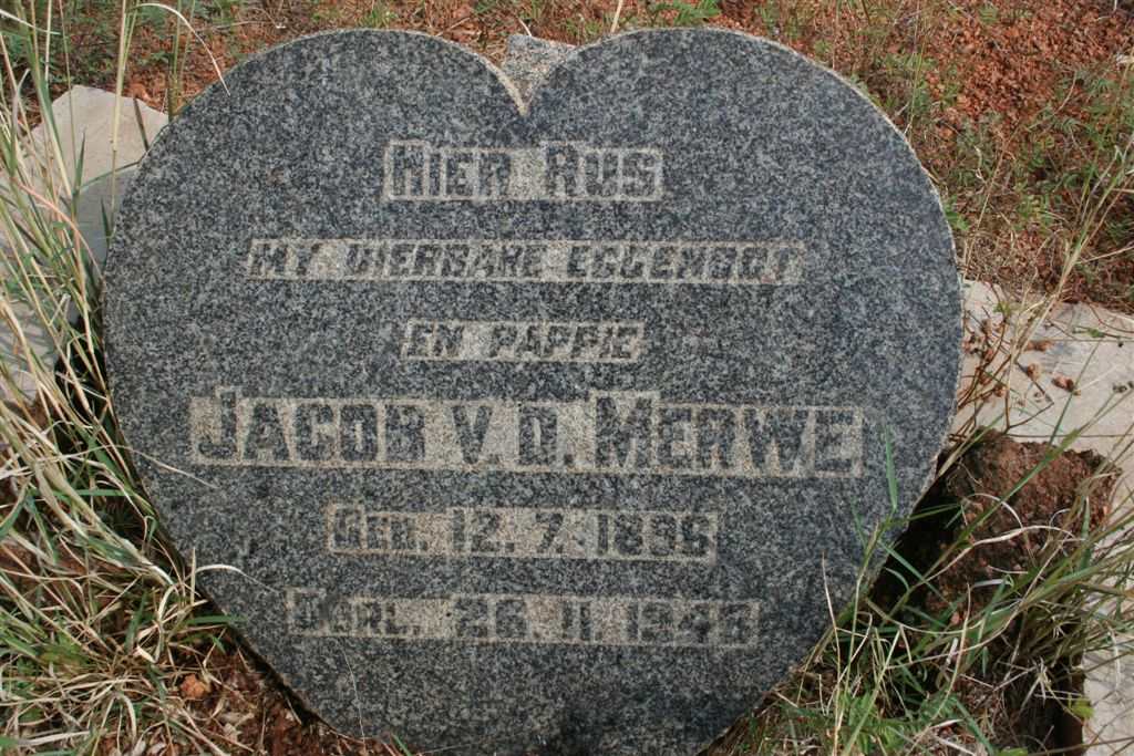 MERWE Jacob, v.d. 1896-1948