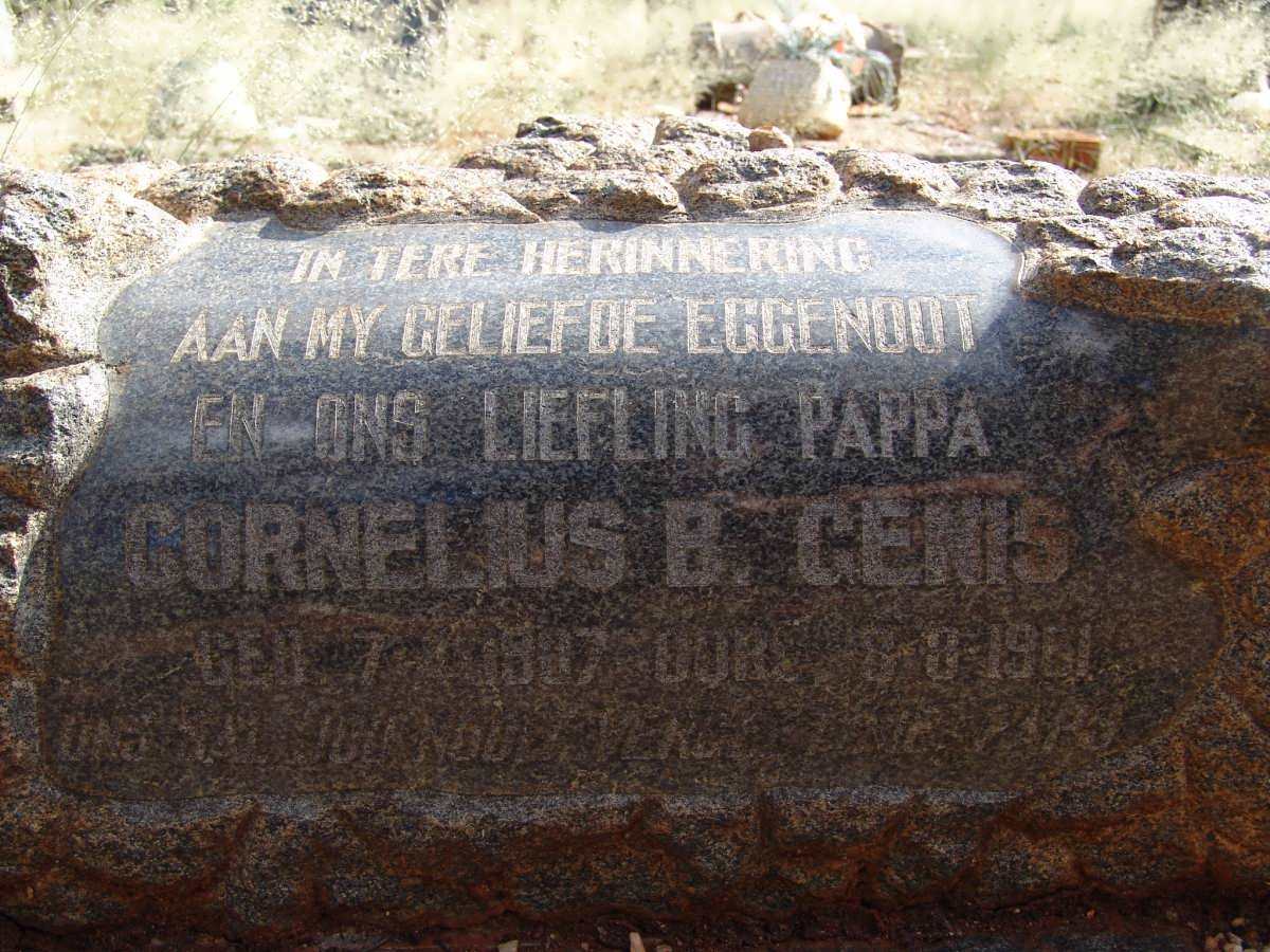 GENIS Cornelius B. 1937-1961