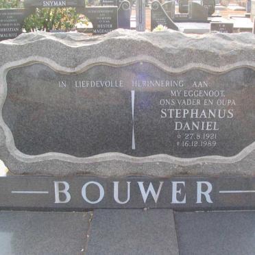 BOUWER Stephanus Daniel 1921-1989