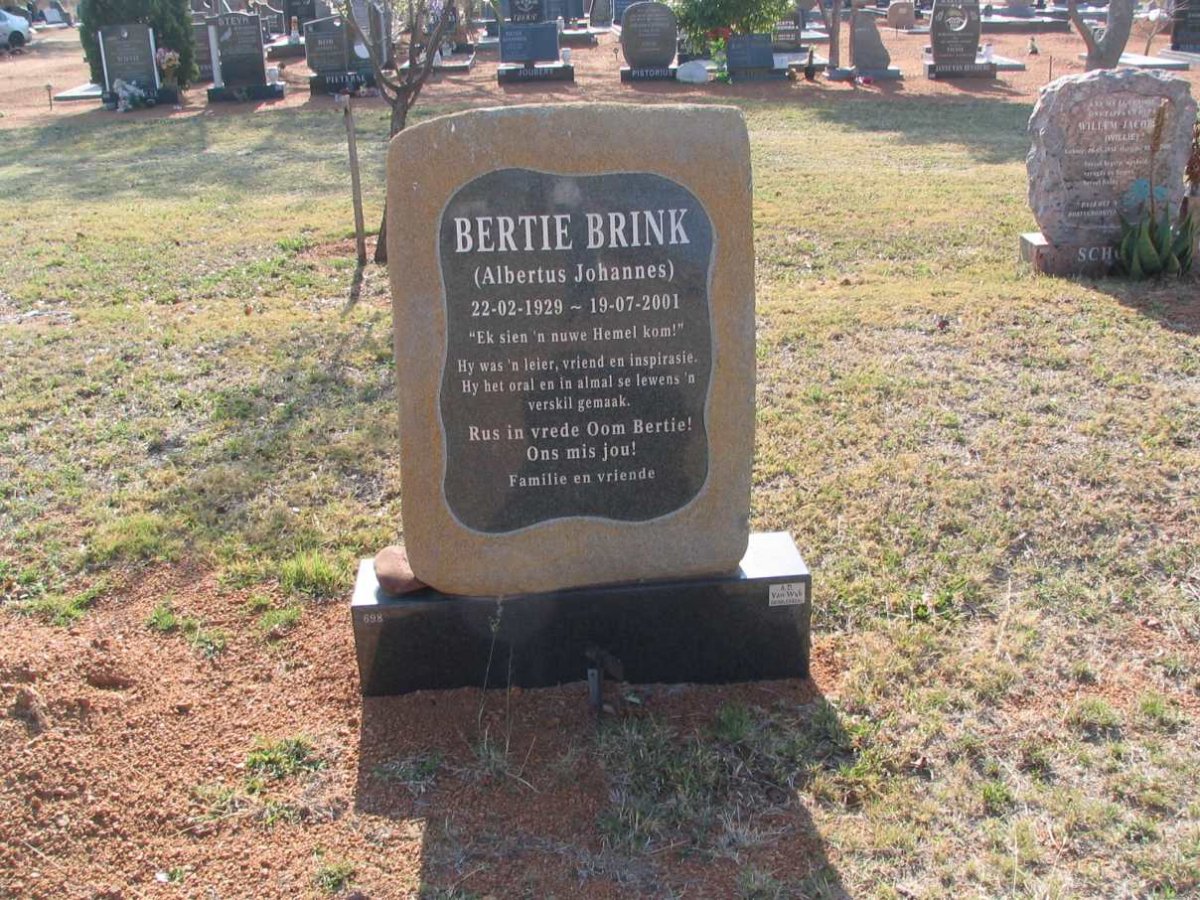 BRINK Albertus Johannes 1929-2001