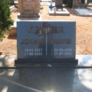 KRUGER Johan 1927-1992 &amp; Duifie 1930-1993