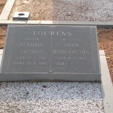LOURENS Hendrik Jacobus 1918-1983 &amp; Anna Margaretha 1927-