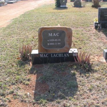 MacLACHLAN Mac 1929-2002