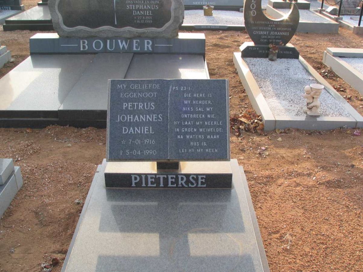 PIETERSE Petrus Johannes Daniel 1916-1990