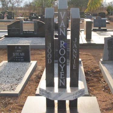 ROOYEN Jood, van 1922-1997 :: VAN ROOYEN Jannie 1929-1989