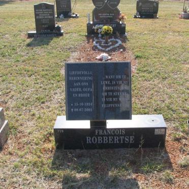 ROBBERTSE Francois 1934-2002