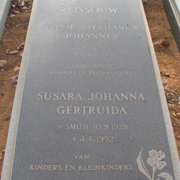 ROSSOUW Gallie Stephanus Johannes 1917-1989 &amp; Susara Johanna Gertruida SMITH 1928-1992