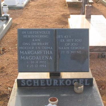 SCHEURKOGEL Margaretha Magdalena 1902-1994
