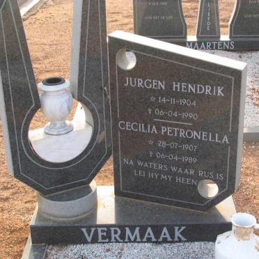 VERMAAK Jurgen Hendrik 1904-1989 &amp; Cecilia Petronella 1907-1989