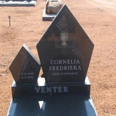 VENTER Cornelia Fredrieka nee SCHWARTZ 1935-1992