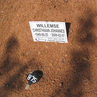 WILLEMSE Christiaan Johannes 1949-2009