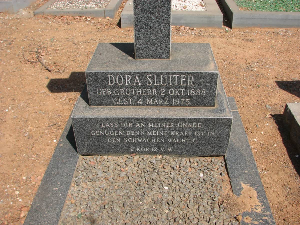 SLUITER Dora nee GROTHERR 1888-1975