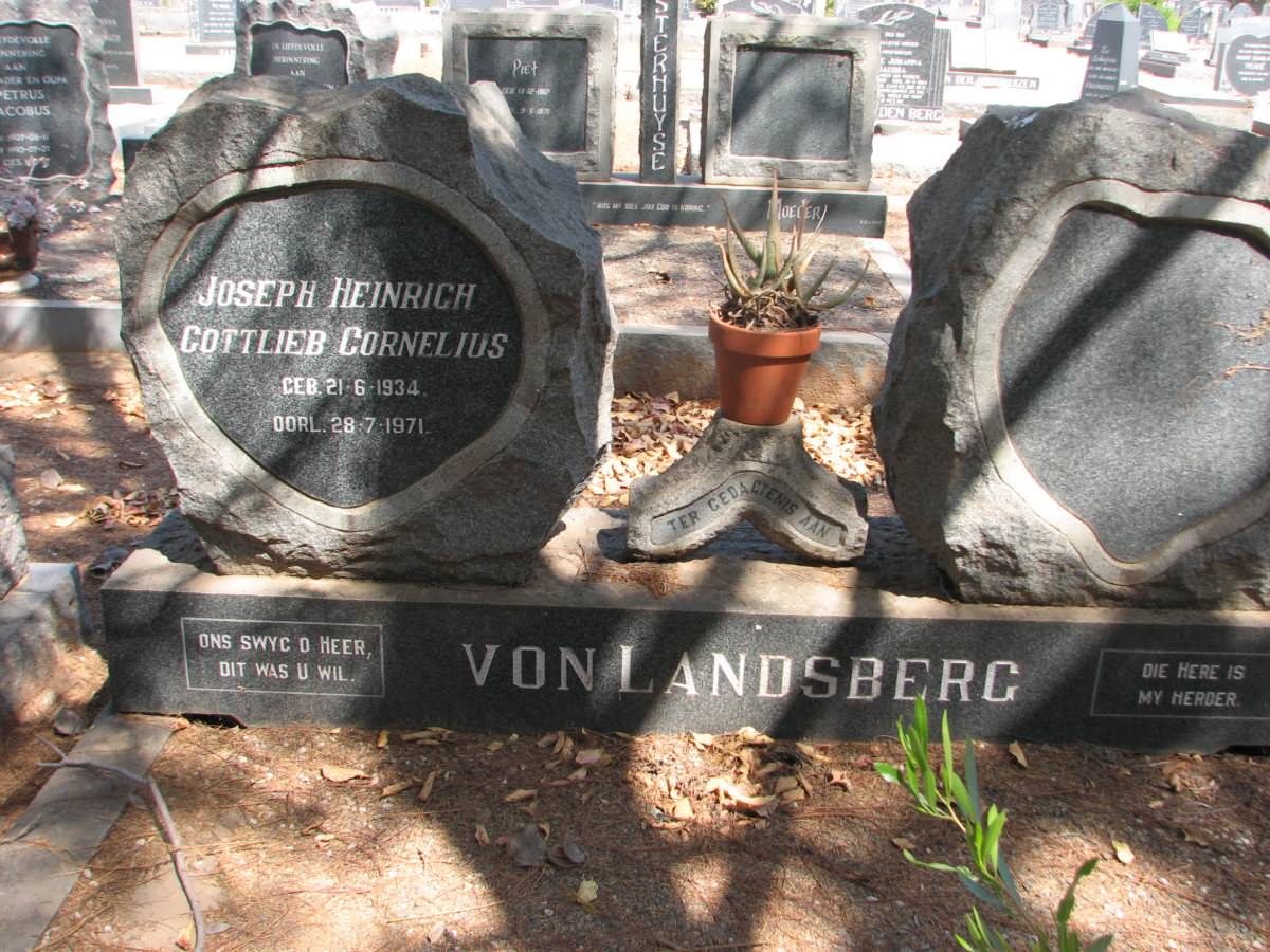 LANDSBERG Joseph Heinrich Gottlieb Cornelius, von 1934-1971