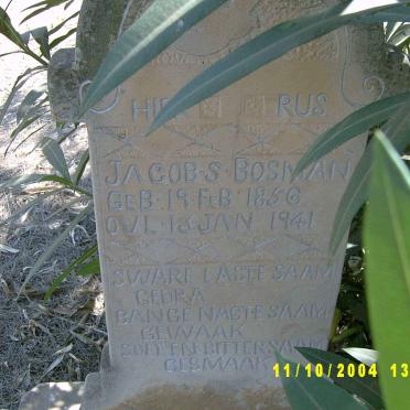 BOSMAN Jacob S. 1856-1941