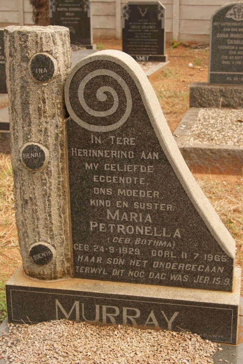 MURRAY Maria Petronella nee BOTHMA 1929-1965