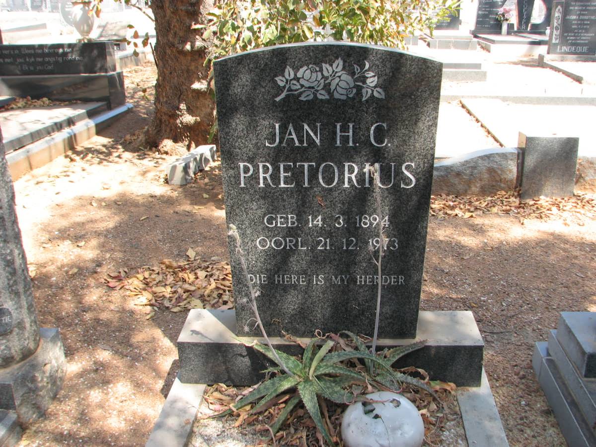 PRETORIUS Jan H.C. 1894-1973
