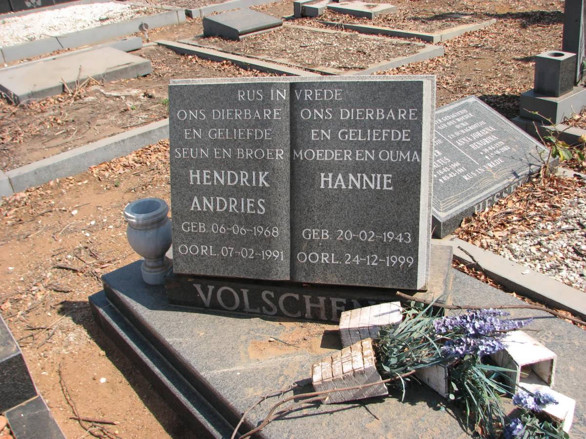 VOLSCHENK Hannie 1943-1999 :: VOLSCHENK Hendrik Andries 1968-1991
