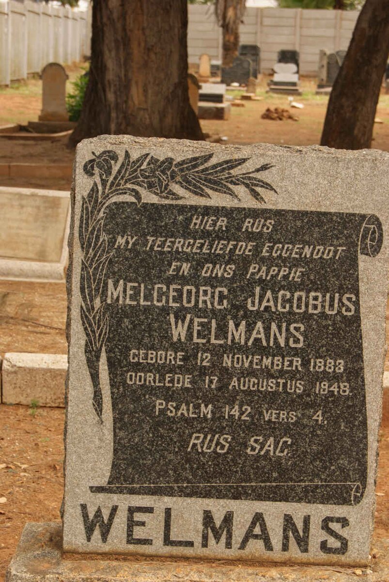 WELMANS Melgeorg Jacobus 1883-1948