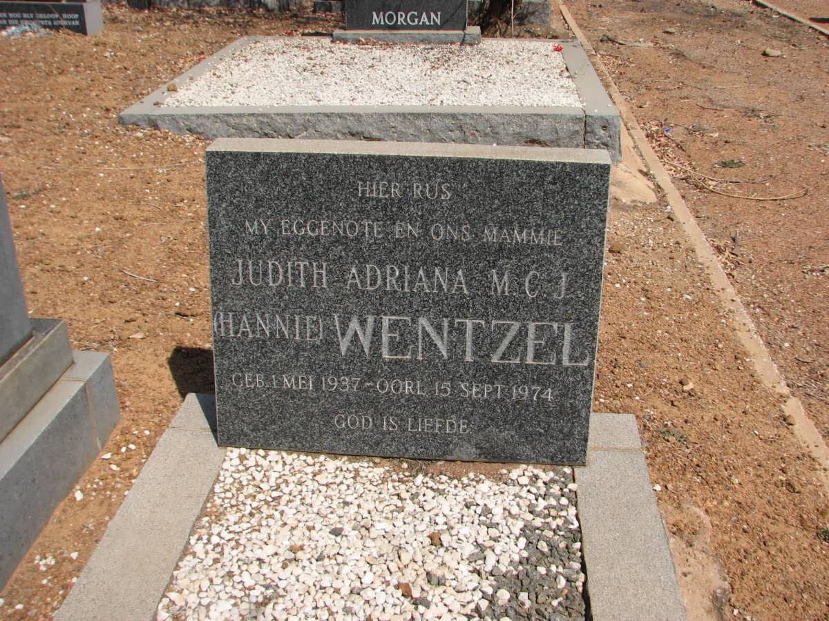 WENTZEL Judith Adriana M.C.J. 1937-1974