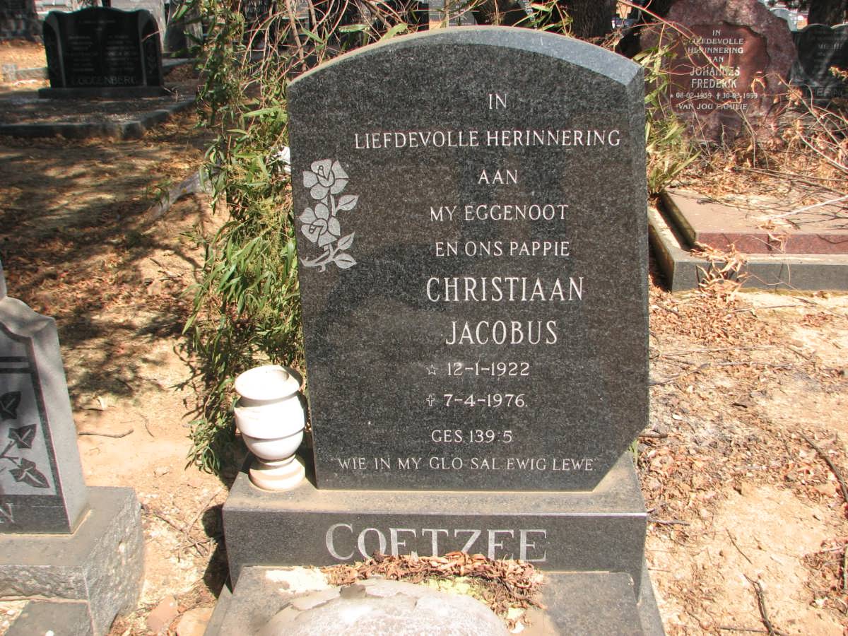 COETZEE Christiaan Jacobus 1922-1976