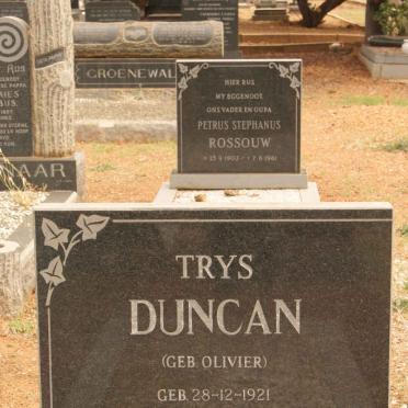 DUNCAN Trys nee OLIVIER 1921-1976