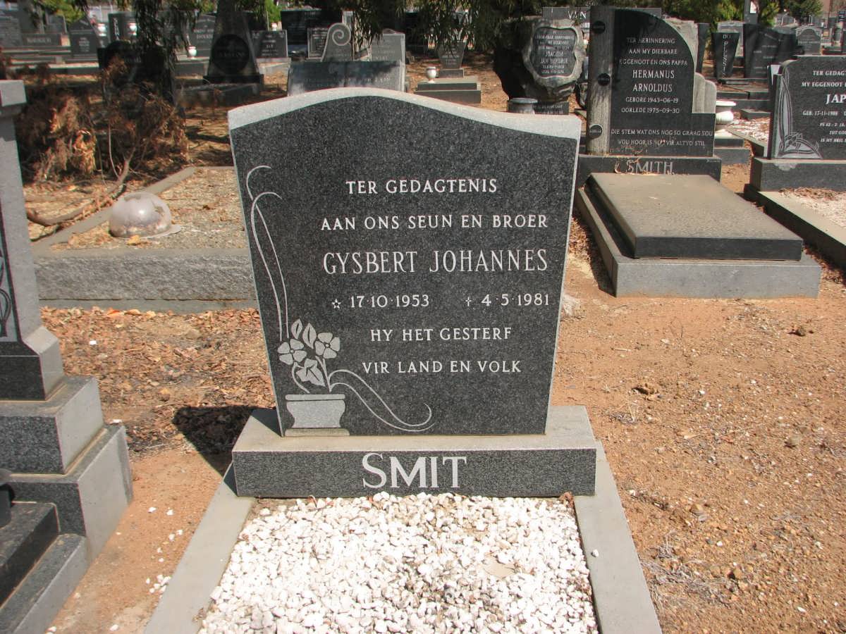 SMIT Gysbert Johannes 1953-1981